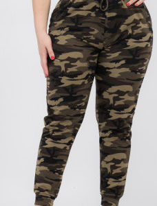 Plus Size French Terry Camo Joggers