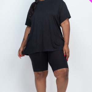 Oversized Top & Biker Shorts Set