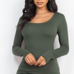 Scoop Neck Solid Top
