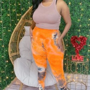 Plus High-Waist Tie-Dye Leggings