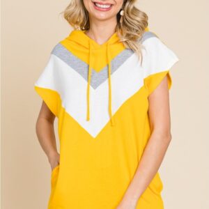 Ladies Plus Chevron Hoodie Top, (Matching Sweatpants-Sold Separately)