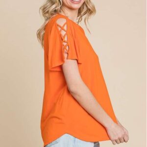 Women's Plus Size Criss-Cross Top