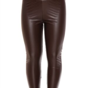 Plus High-Waist PU Leggings